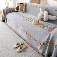 Load image into Gallery viewer, Boho Couch Cover, Non-Slip Chenille Fabric Slipcover with Tassel Design
