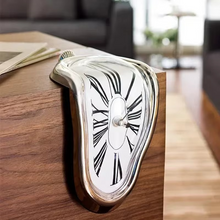 Load image into Gallery viewer, Surreal Melting Wall Clock – Distorted Dali-Inspired Timepiece for Home &amp; Garden
