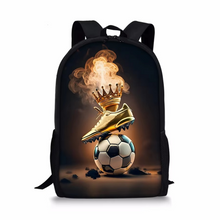 Load image into Gallery viewer, Personalized Football Pattern Kids Backpack – 3D Cartoon School Bag for Boys and Girls
