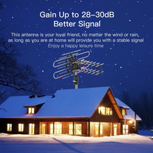 Load image into Gallery viewer, 360° Rotating Dual Frequency Outdoor TV Antenna with Dual Outputs

