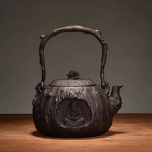 Load image into Gallery viewer, Pure Handmade Cast Iron Teapot with Traditional Lost Wax Craft
