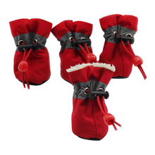 Load image into Gallery viewer, 4-Pack Non-Slip Winter Puppy Booties for Outdoor Protection
