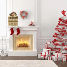 Load image into Gallery viewer, Christmas Wooden LED Advent Calendar Village House with Drawers
