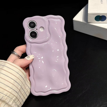 Load image into Gallery viewer, Luxury 3D Stone Pattern Soft Silicone Phone Case with Electroplated Wave Edge
