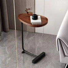 Load image into Gallery viewer, Modern C Shaped Side Table with Mobile Storage for Sofa or Bedside
