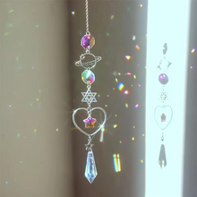 Load image into Gallery viewer, Galaxy Star and Moon Crystal Wind Chime Pendant for Home and Garden Decor
