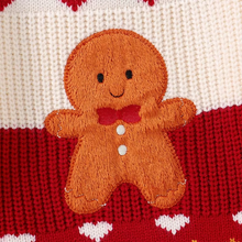 Load image into Gallery viewer, Toddler Girls Christmas Gingerbread Sweater Knitted Pullover
