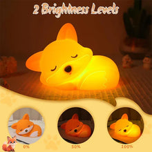 Load image into Gallery viewer, Silicone Fox Night Light, Rechargeable, Dimmable &amp; Timer

