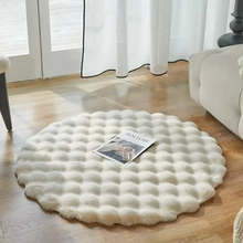 Load image into Gallery viewer, Luxury Faux Fur Bubble Round Rug for Bedroom and Living Room
