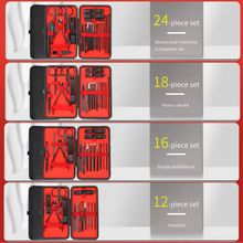 Load image into Gallery viewer, 16-Piece Stainless Steel Manicure and Pedicure Grooming Set
