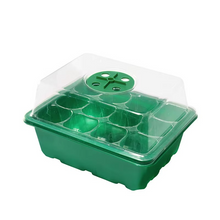 Load image into Gallery viewer, 12-Cell Plastic Seedling Starter Tray for Succulent and Garden Seeds
