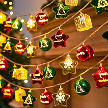 Load image into Gallery viewer, Christmas Light String with Candy Cane Santa and Snowman Decorative Lamps for Holiday Home Décor
