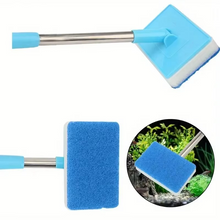 Load image into Gallery viewer, Extendable Aquarium Cleaner with 180° Adjustable Double-Sided Sponge
