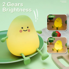 Load image into Gallery viewer, Super Soft Touch-Controlled Multicolor Silicone Pear Night Light
