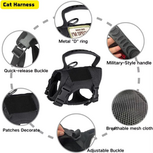 Load image into Gallery viewer, Adjustable Tactical Pet Harness with Control Handle for Cats and Large Dogs
