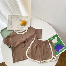 Load image into Gallery viewer, 2PCS Summer Baby Outfit Set, Cotton Short Sleeve Top and Shorts for Infants and Toddlers
