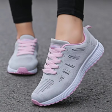 Load image into Gallery viewer, Women's Lace-Up Mesh Sneakers for Everyday Comfort and Breathable Walking
