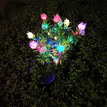 Load image into Gallery viewer, Solar Gardenia Flower Lights Outdoor Waterproof 42 LED Landscape Lights for Garden and Pathway Decor
