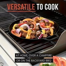 Load image into Gallery viewer, Pre-Seasoned Cast Iron Skillet Round Griddle Pan for Pizza Crepes and BBQ
