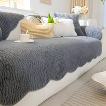 Load image into Gallery viewer, Thick Tuft Fleece Sofa Cover for Warm Winter Coziness

