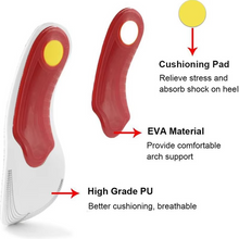 Load image into Gallery viewer, Orthopedic Insoles with Arch Support for Flat Feet and Plantar Fasciitis Relief
