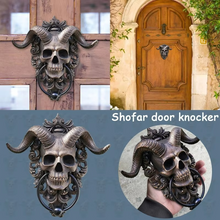 Load image into Gallery viewer, Resin Gothic Goat Skull Door Knocker
