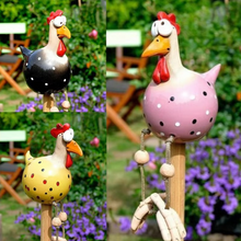 Load image into Gallery viewer, Funny Resin Chicken Fence Decor for Garden and Yard
