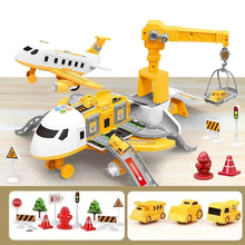 Load image into Gallery viewer, Transformation Aircraft Toy Car with Music and Track Simulation for Kids
