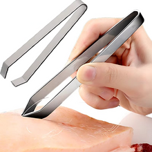 Load image into Gallery viewer, Stainless Steel Fish Bone and Feather Remover Tweezers
