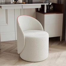 Load image into Gallery viewer, Modern Nordic Rotating Vanity Stool with Cushioned Seat for Dressing Rooms
