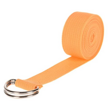 Load image into Gallery viewer, Premium Cotton Yoga Strap with Adjustable D Ring Buckle for Stretching and Pilates
