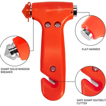 Load image into Gallery viewer, 2-in-1 Car Safety Hammer – Emergency Window Breaker &amp; Seat Belt Cutter Tool
