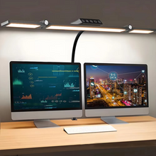 Load image into Gallery viewer, 24W Triple Head LED Desk Lamp with Clamp and Auto Dimming for Office and Home
