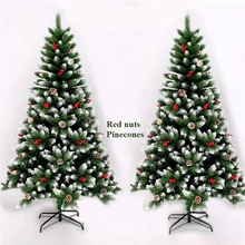 Load image into Gallery viewer, Artificial Christmas Tree with White Pinecones and Red Berries – PVC Holiday Decoration 4 ft to 10 ft
