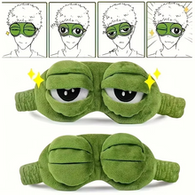 Load image into Gallery viewer, 3D Frog Sleep Mask Soft Cartoon Eyeshade for Rest and Travel
