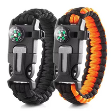 Load image into Gallery viewer, Outdoor Multi-Function Paracord Survival Bracelet with Fire Starter and Emergency Rope

