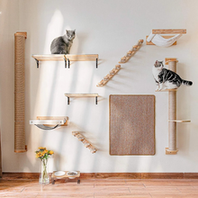 Load image into Gallery viewer, Wall-Mounted Cat Stairway and Scratching Post
