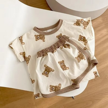 Load image into Gallery viewer, 2PCS Summer Baby Outfit Set, Cotton Short Sleeve Top and Shorts for Infants and Toddlers
