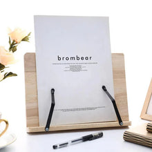 Load image into Gallery viewer, Wooden Reading Stand, Adjustable and Foldable Book Holder
