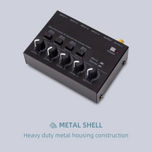 Load image into Gallery viewer, Ultra-Compact 4-Channel Low Noise Audio Mixer with Stereo RCA Output
