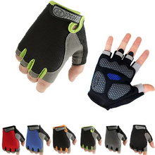 Load image into Gallery viewer, Breathable Anti Slip Shock Absorbing Half Finger Cycling Gloves
