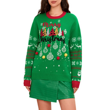 Load image into Gallery viewer, Women's Casual Christmas Tree Knit Sweater
