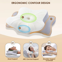 Load image into Gallery viewer, Ergonomic Cervical Memory Foam Pillow for Neck and Shoulder Support
