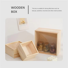 Load image into Gallery viewer, Rustic Unfinished Wooden Storage Box with Sliding Lid – Jewelry, Keepsake, and Gift Chest
