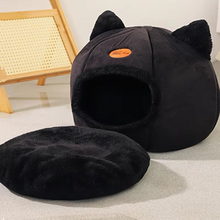 Load image into Gallery viewer, Cozy Cave Winter Cat &amp; Small Dog Bed
