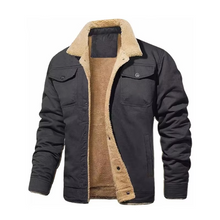 Load image into Gallery viewer, Men’s Retro Plush Jacket - Thick, Windproof, Warm Casual Streetwear
