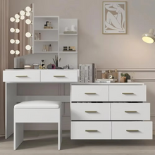 Load image into Gallery viewer, Nordic Postmodern Makeup Vanity Desk Set with Mirror and LED Lighting
