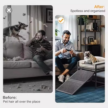 Load image into Gallery viewer, Solid Wood Pet Ramp with Ladder Steps for Bedside Support
