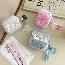 Load image into Gallery viewer, Glitter Sequins Bling Protective Case for AirPods with Keychain
