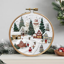 Load image into Gallery viewer, Christmas Embroidery Starter Kit, DIY Cross Stitch Set with Holiday Patterns
